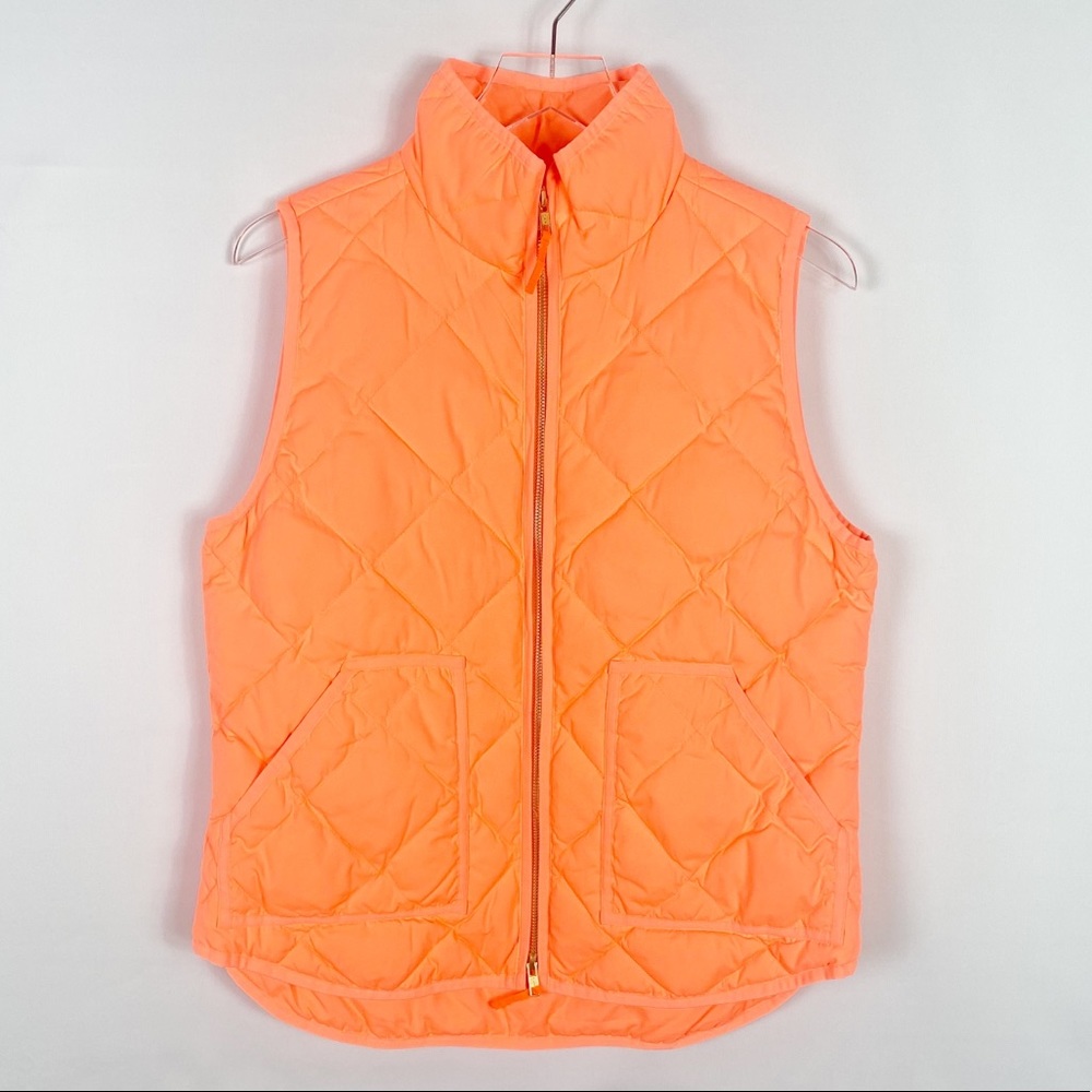 J. CREW FACTORY Melon Orange Puffer Vest M